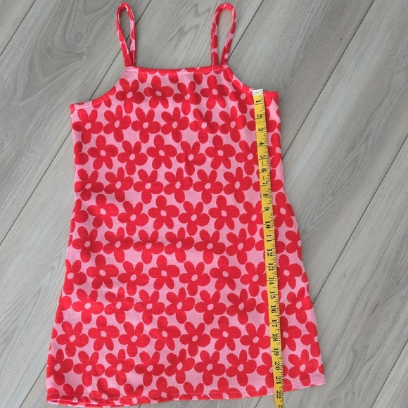 Pink & Red Floral Spaghetti Strap Dress - Picture 3 of 6